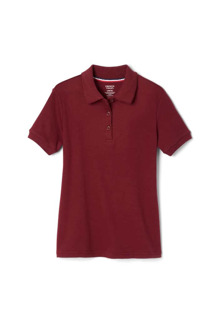 French Toast Girls polo picot collar (2T-20)