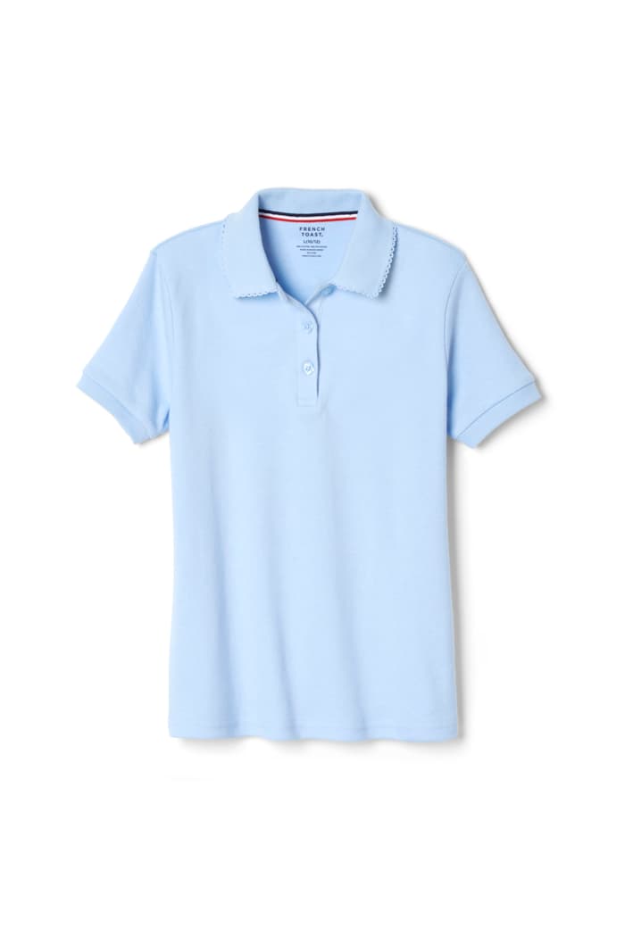 French Toast Girls polo picot collar (2T-20)