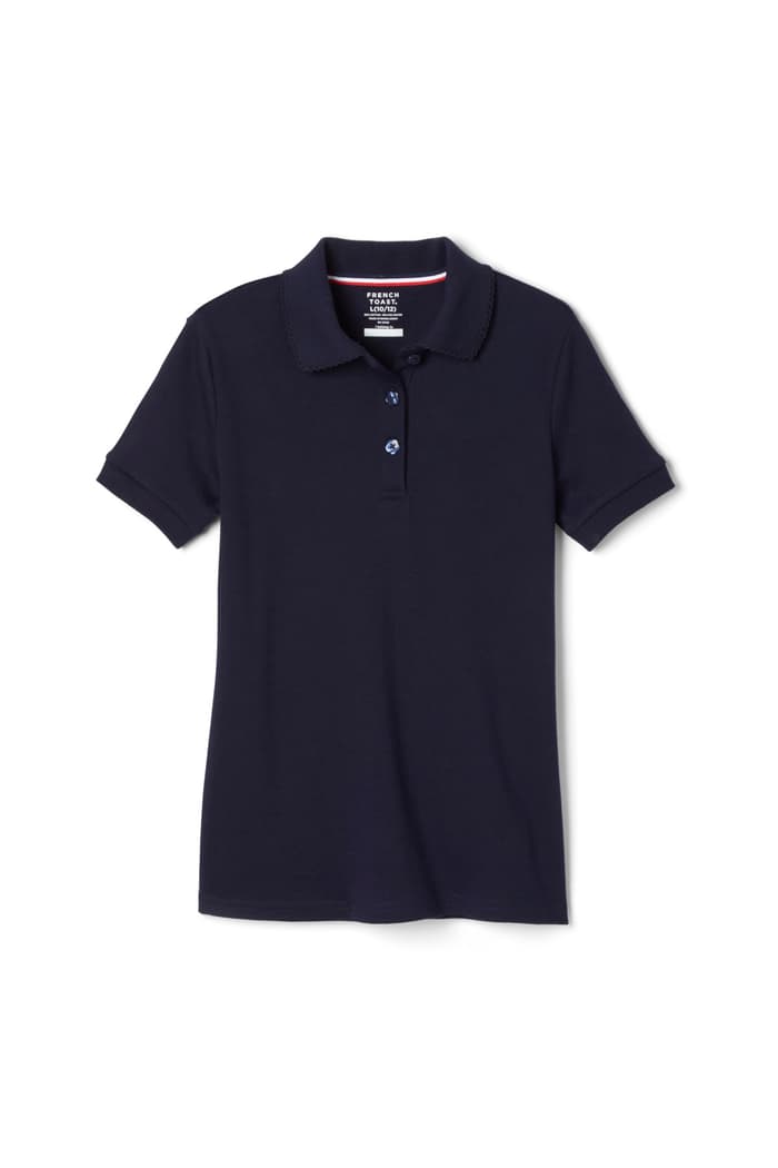 French Toast Girls polo picot collar (2T-20)