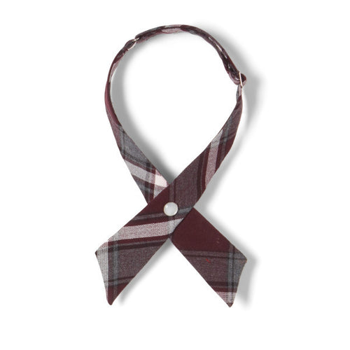 French Toast - Plaid Bow Adjustable Cross Tie