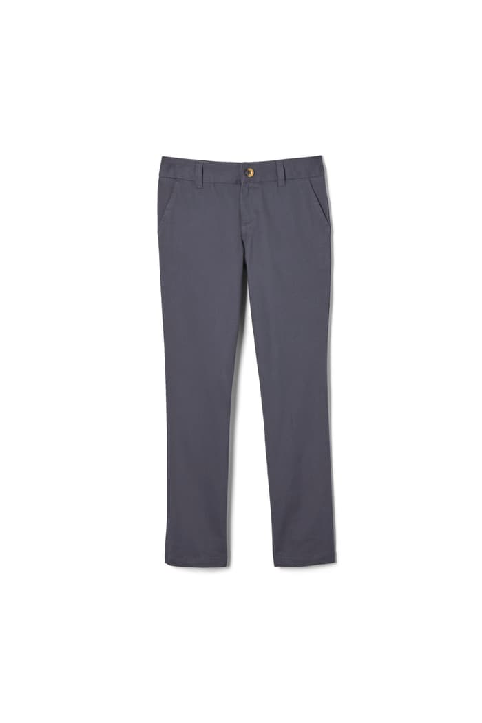French Toast - Green, Burgundy, Gray Flat Front Double Knee Pant