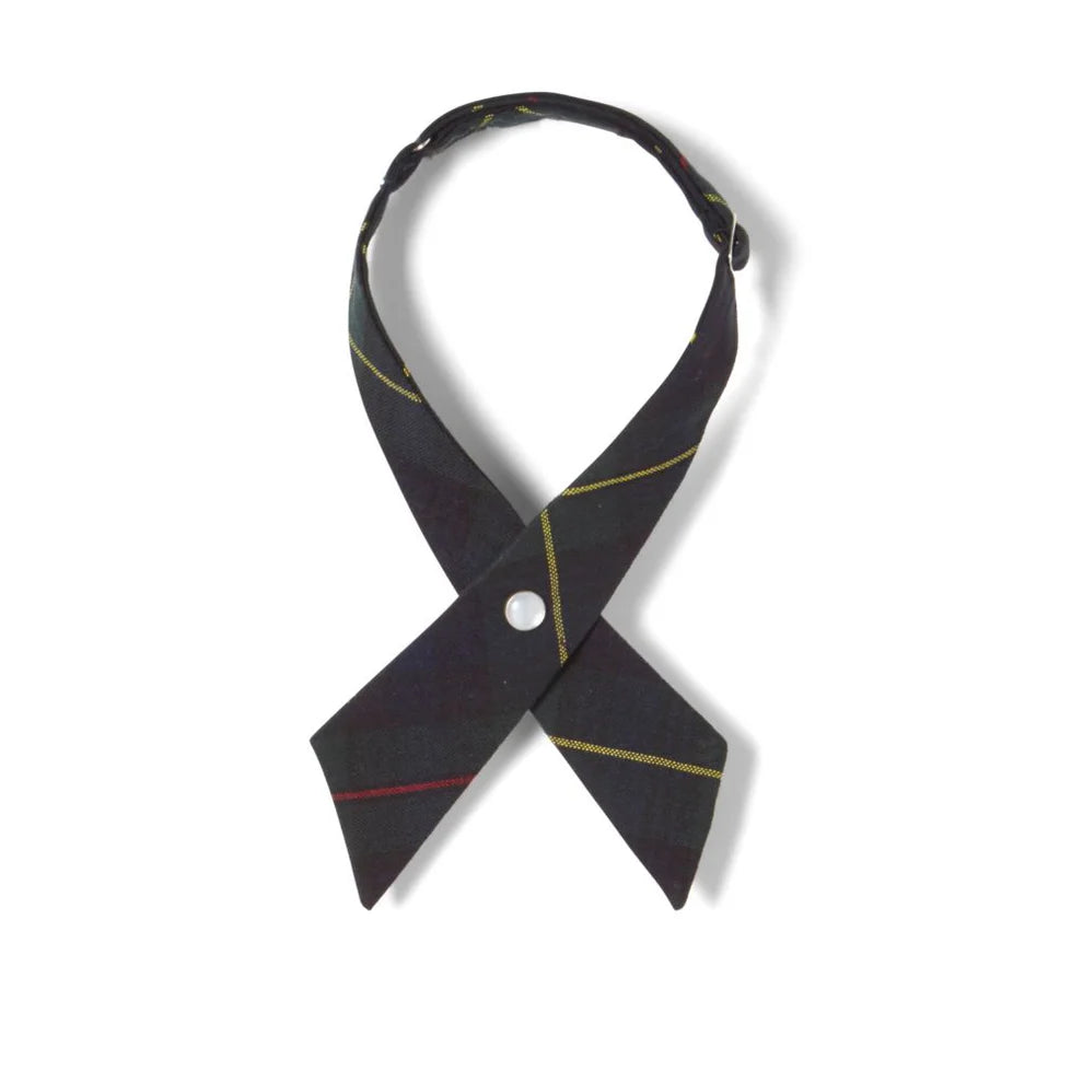 French Toast - Plaid Bow Adjustable Cross Tie