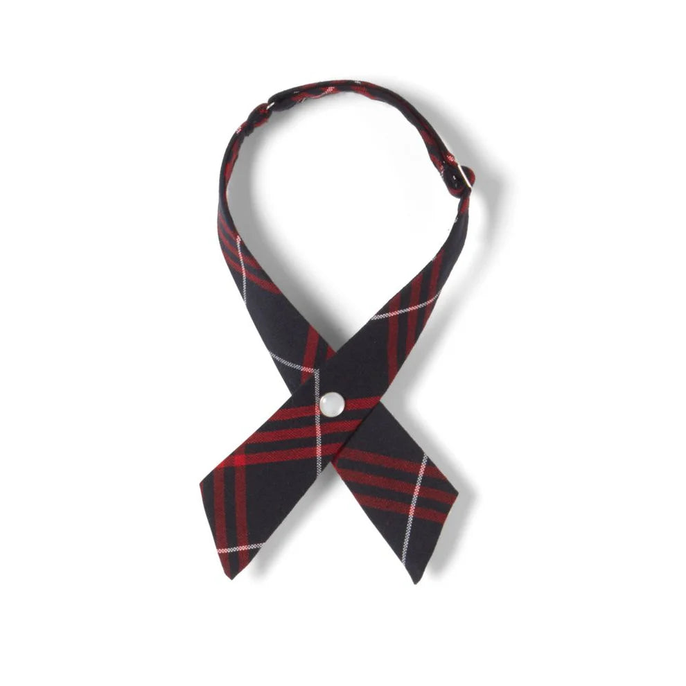 French Toast - Plaid Bow Adjustable Cross Tie