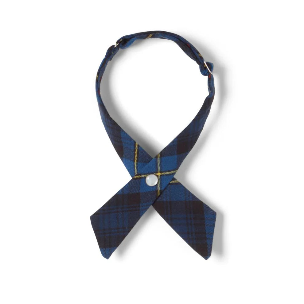 French Toast - Plaid Bow Adjustable Cross Tie