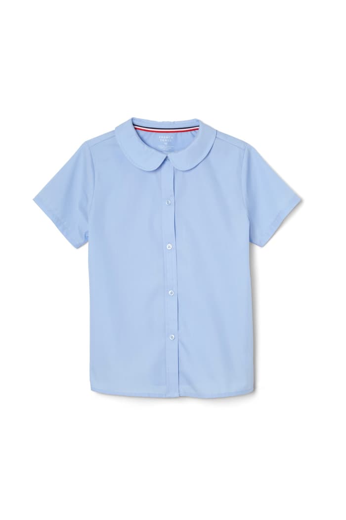 French Toast Short Sleeve Peter Pan Collar Blouse Sizes (2T-20)