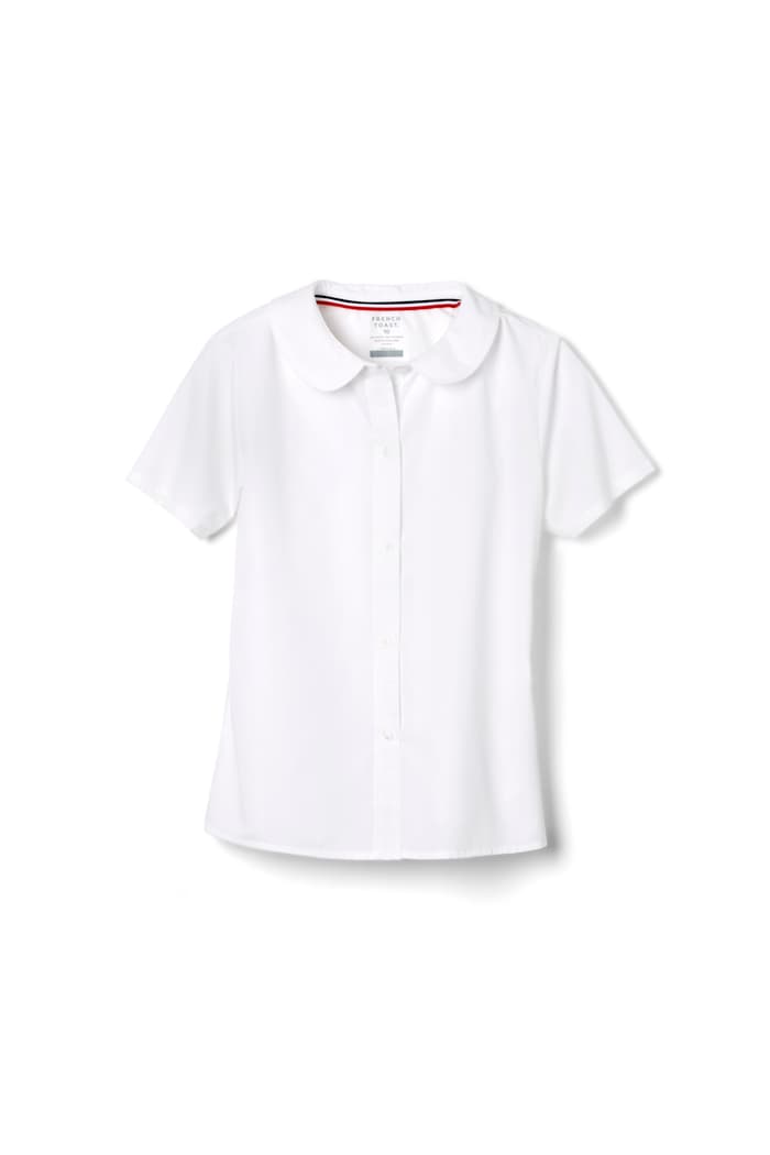 French Toast Short Sleeve Peter Pan Collar Blouse Sizes (2T-20)