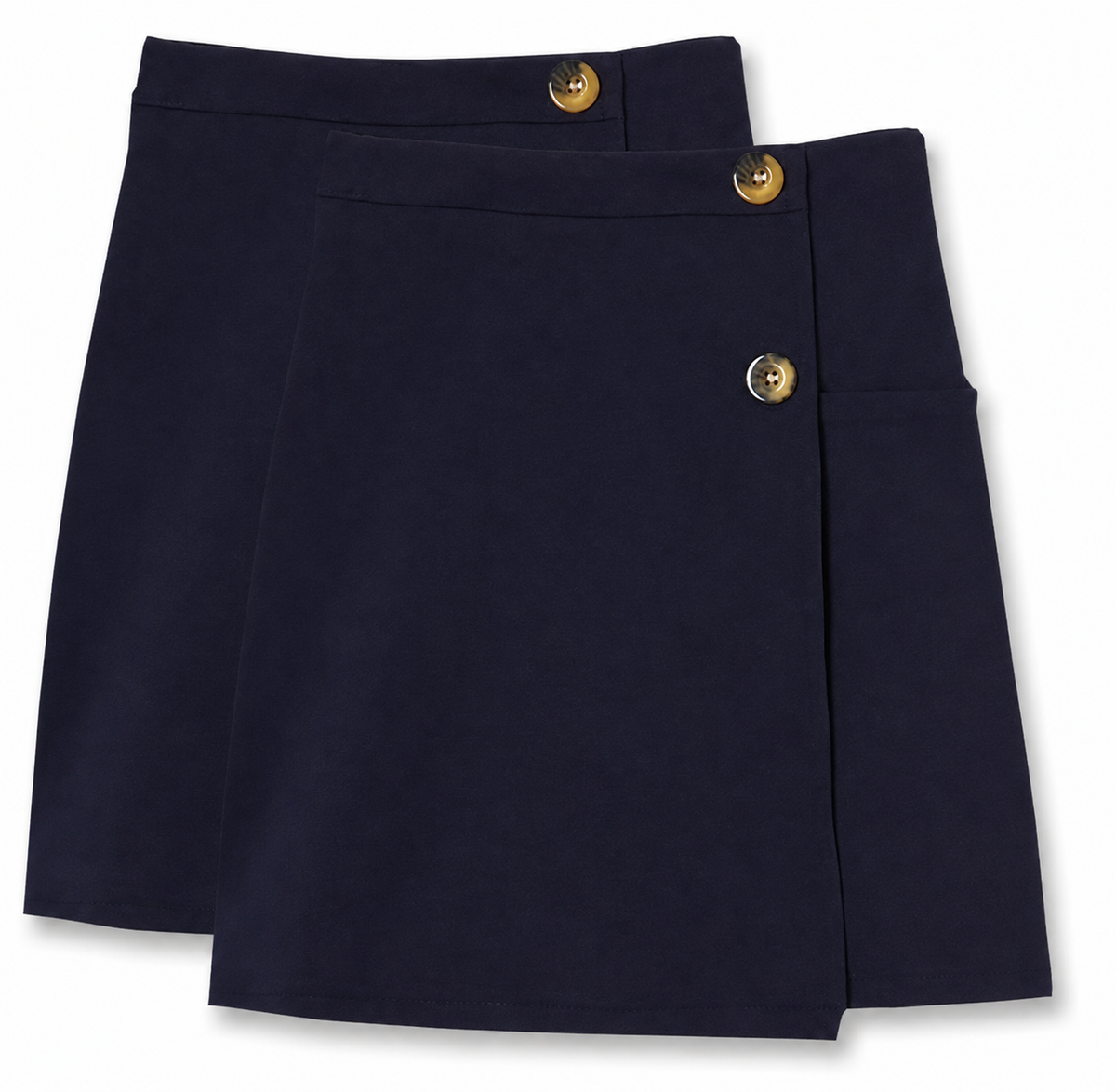 Girls  Pull-On Stretch Ponte Skort with Pocket (2-Pack)